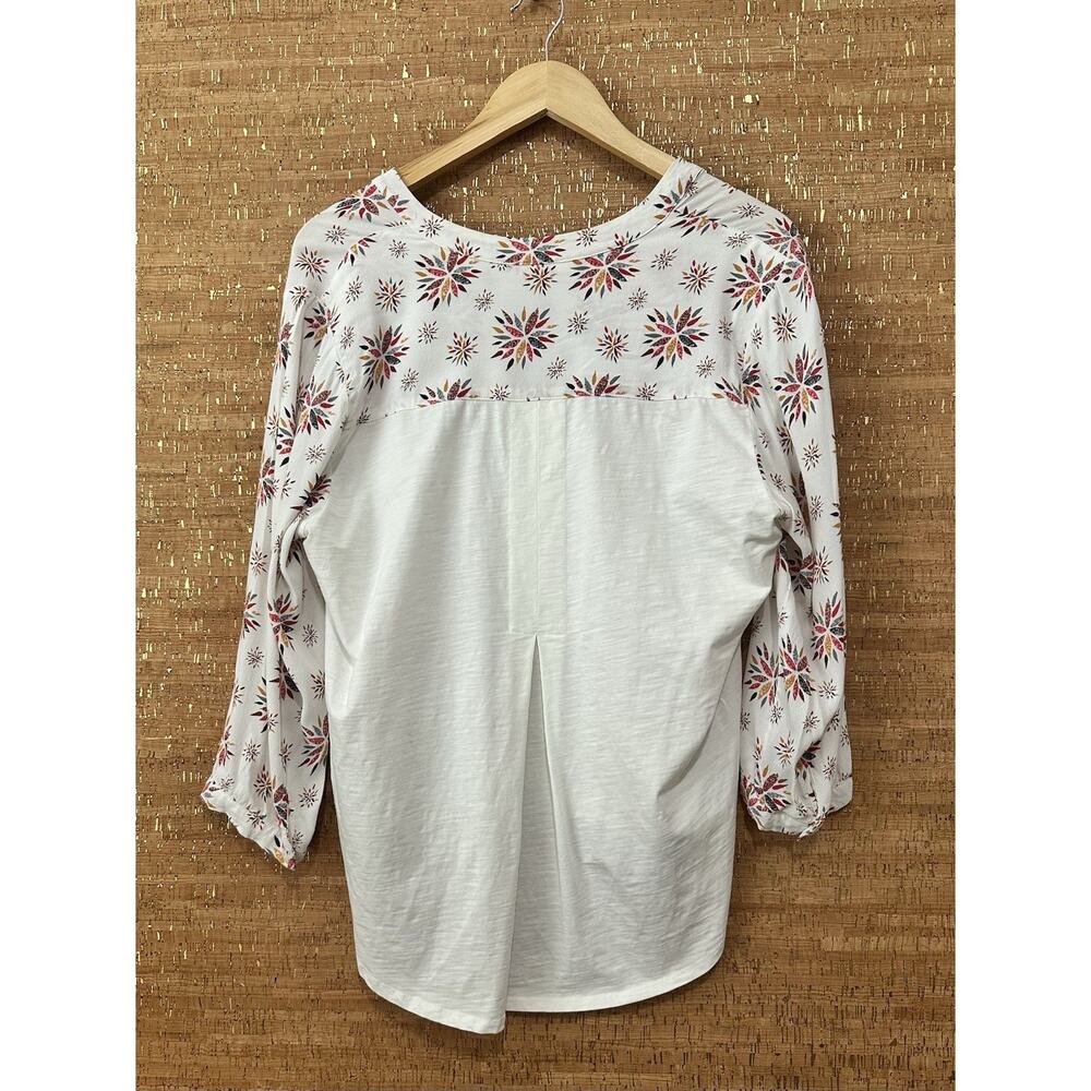 Porridge Anthropologie Multicolored 3/4 Sleeve Top Size Large - Picture 2 of 7